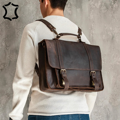 Classic Full-Grain Leather Briefcase